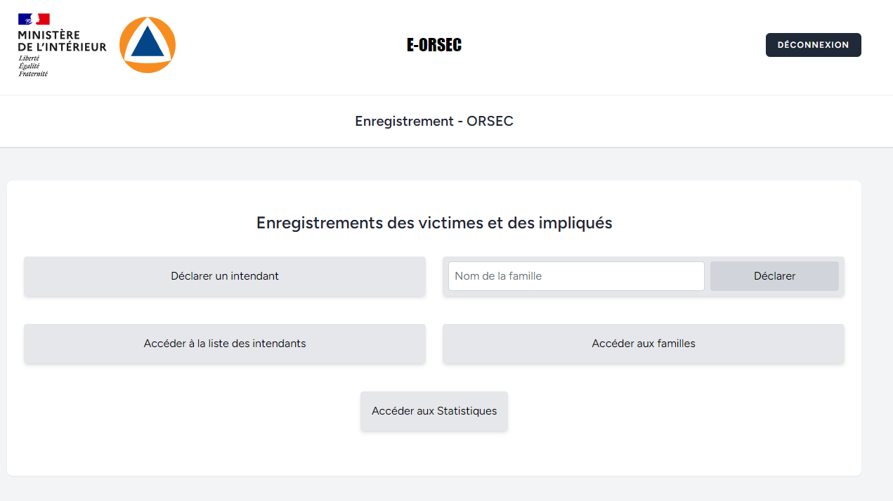 Écran d'accueil